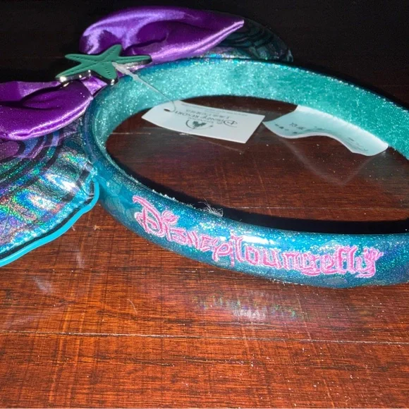 Disney Loungefly Little Mermaid Teal and Purple Seashell Ears - Picture 4 of 4